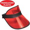 Beistle S60313-RAZ6 Clear Red Plastic Dealer’s Visors 6 Piece, OSFM, Black/Red