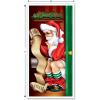 Beistle Santa Restroom Door Covers, 5’ x 30”, 3 Pieces – Festive Funny Winter Decor – Easily Display – Jolly Santa Bathroom Accessories – For Christmas Parties & Holiday Decorations(Santa Claus Restroom)