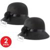 Beistle Satin Sleek Top Hats(Felt Cloche Hat (2-pack))