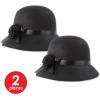 Beistle Satin Sleek Top Hats(Felt Cloche Hat (2-pack))
