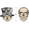 Beistle Skeleton Masks Halloween Party Supplies, Skeletal Faces, 10.5″, Multicolored