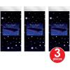 Beistle Starry Night Tablecovers, 54” x 108”, 3 Pieces – Plastic Table Cloth, Outer Space Birthday Decoration, Space Themed Party Supplies, Star Decoration, Purple Tablecloth, Galaxy Party Decoration