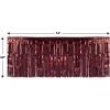 Beistle Table Skirt, Red Metallic Fringe Tableware for Banquets & Festive Occasions, Party Decor & Christmas Theme Decorations, 30″ x 14′(Burgundy)