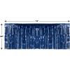 Beistle Table Skirt, Red Metallic Fringe Tableware for Banquets & Festive Occasions, Party Decor & Christmas Theme Decorations, 30″ x 14′(Navy)