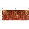 Beistle Table Skirt, Red Metallic Fringe Tableware for Banquets & Festive Occasions, Party Decor & Christmas Theme Decorations, 30″ x 14′(Orange)