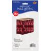 Beistle Table Skirt, Red Metallic Fringe Tableware for Banquets & Festive Occasions, Party Decor & Christmas Theme Decorations, 30″ x 14′(Red)