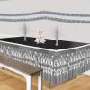 Beistle Table Skirt, Red Metallic Fringe Tableware for Banquets & Festive Occasions, Party Decor & Christmas Theme Decorations, 30″ x 14′(Silver)