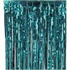 Beistle Table Skirt, Red Metallic Fringe Tableware for Banquets & Festive Occasions, Party Decor & Christmas Theme Decorations, 30″ x 14′(Turquoise)