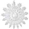 Beistle Tissue Paper Snowflake, White Hanging Christmas Decorations & Holiday Decor, Winter Wonderland Snow Design for Festive Gatherings, 15”(1 piece)