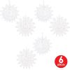 Beistle Tissue Paper Snowflake, White Hanging Christmas Decorations & Holiday Decor, Winter Wonderland Snow Design for Festive Gatherings, 15”(6 piece)