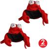 Beistle Unisex Plush Hat – Party Supplies,Themed Headwear, Photo Booth Prop, Costume Dress-Up(Crab – 2 Piece)
