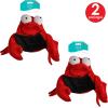 Beistle Unisex Plush Hat – Party Supplies,Themed Headwear, Photo Booth Prop, Costume Dress-Up(Crab – 2 Piece)