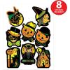 Beistle Vintage Halloween Stickers – 16 Sheets of Retro Peel-and-Stick Decals Featuring Witches, Jack-O’-Lanterns, and Black Cats, 128 Total Seals for Cards, Crafts, and Party Favors