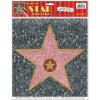 Beistle Walk of Fame Star Peel-N-Place Decoration Pack of 4