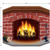Brick Fireplace Stand-Up Party Accessory (1 count) (1/Pkg)