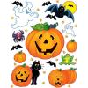 12 Count Stickers Halloween Pumpkin Patch Wall Clings Party Decoration 12-17″