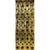 1-Ply FR Gleam ‘N Curtain (gold w/prtd black stars) Party Accessory  (1 count) (1/Pkg)