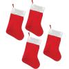 Beistle , 4 Piece Felt Christmas Stockings, 15” (Red/White)(15″)