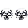 Beistle 00380 2 Piece Skull Half Masks, Black/White/Gray, NA