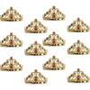 Beistle 12-Pack Plastic Jeweled Queen-Feets Tiara, Gold