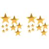 Beistle 18 Piece Foil Star Cutouts in Assorted Sizes, Gold