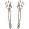 Beistle 2 Piece 17.5″ Spooky Theme Plastic Skeleton Hand Yard Stakes, Scary Halloween Lawn Decorations, Celebrating With You Since 1900