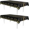 Beistle 2 Piece 54″ x 108″ Rectangular Plastic Metallic Jackpot Casino Table Covers for Las Vegas Theme Poker Parties