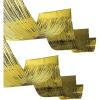 Beistle 2 Piece Gold Metallic Plastic Fringed Ceiling Curtains, 19.5” x 16’, Shimmering Party Decorations, Photo Backdrops