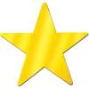 Beistle 24-Pack Foil Gold Star Cutouts, Party Decorations for Festive Celebrations, Awards Night Supplies, Starry Theme Decor for Wall & Table, 15”(Gold (24-pack))