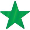 Beistle 24-Pack Foil Gold Star Cutouts, Party Decorations for Festive Celebrations, Awards Night Supplies, Starry Theme Decor for Wall & Table, 15”(Green (24-pack))