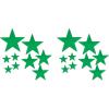Beistle 24-Pack Foil Gold Star Cutouts, Party Decorations for Festive Celebrations, Awards Night Supplies, Starry Theme Decor for Wall & Table, 15”(Green)