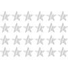 Beistle 24-Pack Foil Gold Star Cutouts, Party Decorations for Festive Celebrations, Awards Night Supplies, Starry Theme Decor for Wall & Table, 15”(Silver (24-pack))