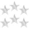 Beistle 24-Pack Foil Gold Star Cutouts, Party Decorations for Festive Celebrations, Awards Night Supplies, Starry Theme Decor for Wall & Table, 15”(Silver (6-pack))