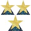 Beistle 3 Piece Assorted Sizes Cardboard Starry Night Star Stand-Ups, Prom Decorations, Awards Theme Photography Backdrops