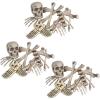 Beistle 36 Piece Plastic Novelty Fake Skeleton Bones And Skulls Scary Haunted House Props, Halloween Party Decorations, 6″-16″, Off-White/Gray