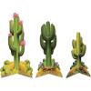 Beistle 3-D Cactus Centerpieces – Set of 3 Desert-Themed Table Decorations for Western Themed Parties Mexican Fiestas and Cinco Party Decor –Display for Southwestern Scenes, 3 Sizes