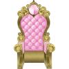 Beistle 3-D Pink and Gold Throne Stand-Up Prop, Large Chair Party Decoration, Photo Background Perfect for Proms, School Dances, Birthdays and Milestone Celebrations, 7’ 1.75” x 3’ 9.25”