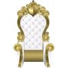 Beistle 3-D White and Gold Throne Stand-Up Prop, Large Chair Party Cutout Decoration, Perfect for Proms, School Dances, Birthdays, Quinceañeras, and Milestone Celebrations, 7’ 1.75” x 3’ 9.25”