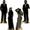 Beistle 4 Piece 5′ 11″ x 24.75″ Cardboard Silhouette Masquerade Ball Photo Props, Mardi Gras Prom Decor, Easels Attached