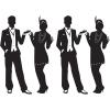 Beistle 4 Piece Great 20’s Silhouettes, 36.75″/37″, Black/White