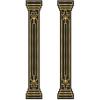Beistle 4 Piece Roaring 20’s Column Pull Down Cut Outs 1920’s Theme Awards Night Party Decorations, Black/Gold(Great 20’s Column Pull-Down Cutouts)