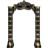 Beistle 4′ x 5′ 2.75″ Cardboard Masquerade Ball Archway Photo Prop, Carnival Mardi Gras Prom Decorations