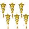 Beistle 6 Piece 3′ 9″ Long Foil Mylar Star Balloons with Tassels for Birthday Party, Wedding Decor, Baby Shower Supplies