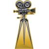 Beistle 6′ x 33″ Cardboard Red Carpet Movie Camera Stand-Up, Hollywood Theme Prom Décor Awards Night Photo Booth Backdrop