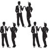 Beistle 6-Piece Roaring 20’s Cutouts, Great Gatsby Party Decorations, 20’s Theme Décor, Swing Dancer Speakeasy Party Supplies, 37″(Great 20’s Silhouettes (6-Pack))
