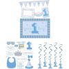 Beistle Boys 1st Birthday Party Decorations, 3″ – 46″, Blue/Gray/White/Yellow