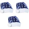 Beistle Christmas Hats, Santa & Mrs Claus Festive Headwear for X-Mas Parties, Parades, Office Events & Family Gatherings(Metallic Blue Santa Hat)