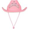 Beistle Felt Cowboy Hats – Western Headwear Birthday, Photo Booth & Halloween Costume Accessories(Pink Felt Cowgirl Hat W/Tiara)