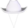 Beistle Felt Cowboy Hats – Western Headwear Birthday, Photo Booth & Halloween Costume Accessories(White Felt Cowboy Hat)