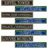 Beistle French Street Sign Cutouts – Paris Themed Decorative Cutouts – Cardstock – Black